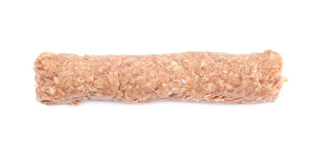 Raw kebab meat on a stick - Foto, Imagem
