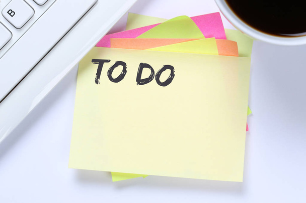 To Do list note paper checklist business desk - Foto, Imagem