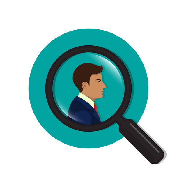 Search for employees and job, business vector icon. - Vector, Image