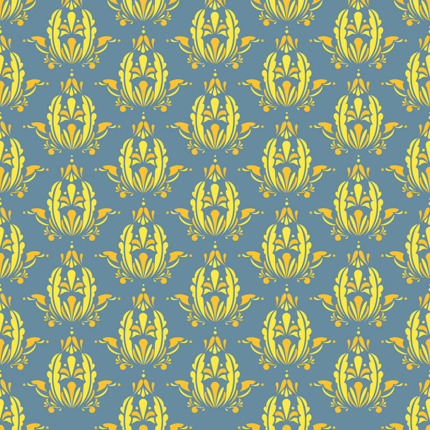 Vector damask vintage seamless pattern background. - Wektor, obraz