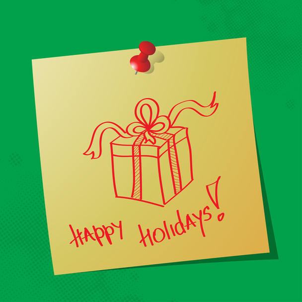 Happy holidays handwritten message - Vector, afbeelding