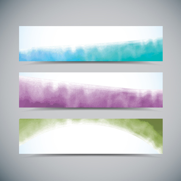 Watercolor banners - Vector, Image