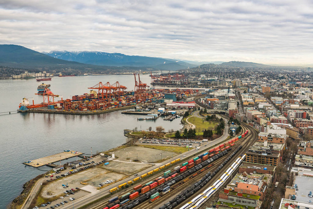 Βανκούβερ λιμάνι από υψηλή οπτική - Φωτογραφία, εικόνα