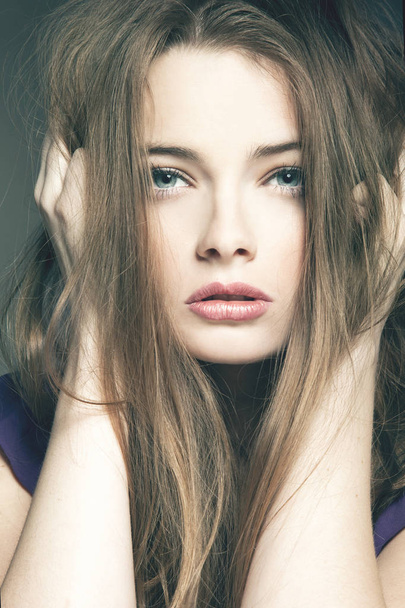 Photo of beautiful woman with magnificent hair  - Zdjęcie, obraz