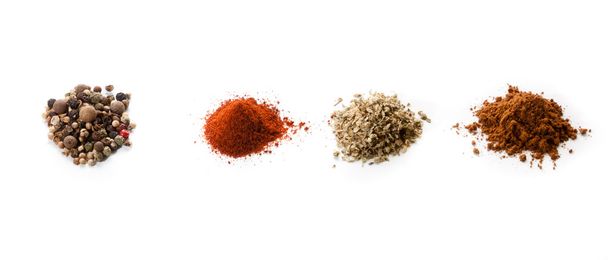 Spices on white background - Zdjęcie, obraz