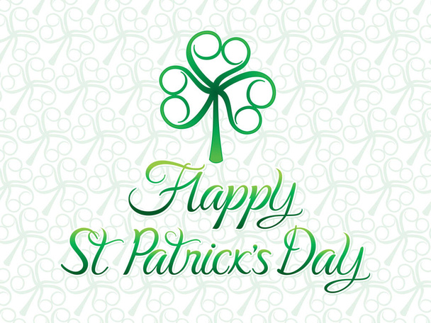 abstract artistic st patrick day clover - Vector, imagen