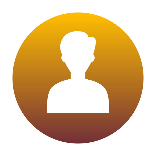 User avatar illustration. Anonymous sign. White icon in circle w - Vector, Image