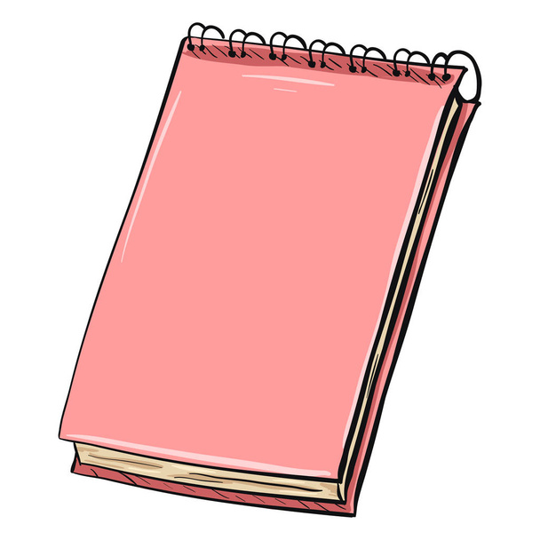 Cartoon spiraal Notebook illustratie - Vector, afbeelding