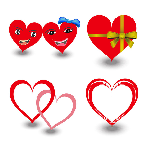 Набір векторних сердець, валентинка, пара вектор кохання серця, серце бл
 - Вектор, зображення