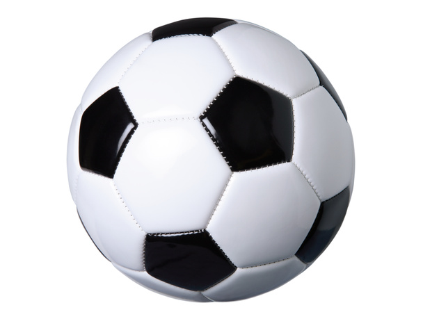 voetbal geïsoleerd op wit met clipping pad - Foto, afbeelding