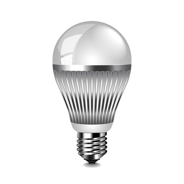 LED light bulb isolated on white vector - Vector, Image