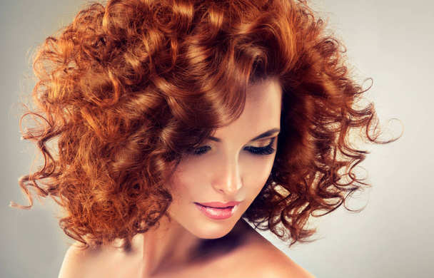  woman with make up  and curly hair - Photo, Image