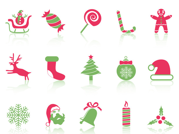 Simple Christmas icons set - Vector, Imagen