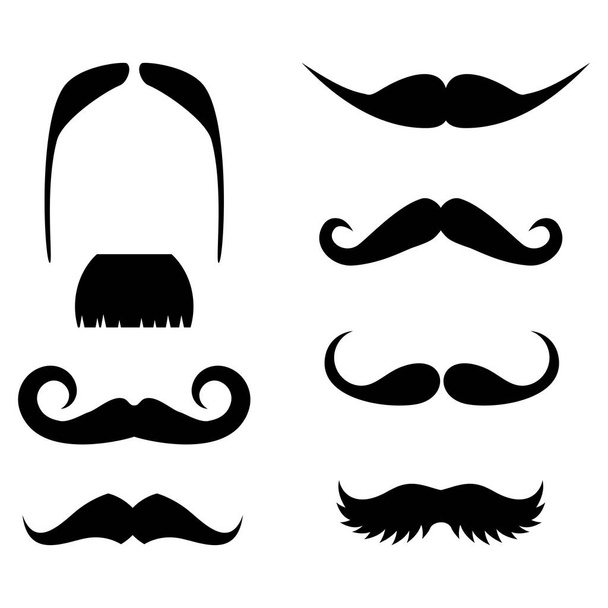 Big set of  hipster mustache. - Vector, Image