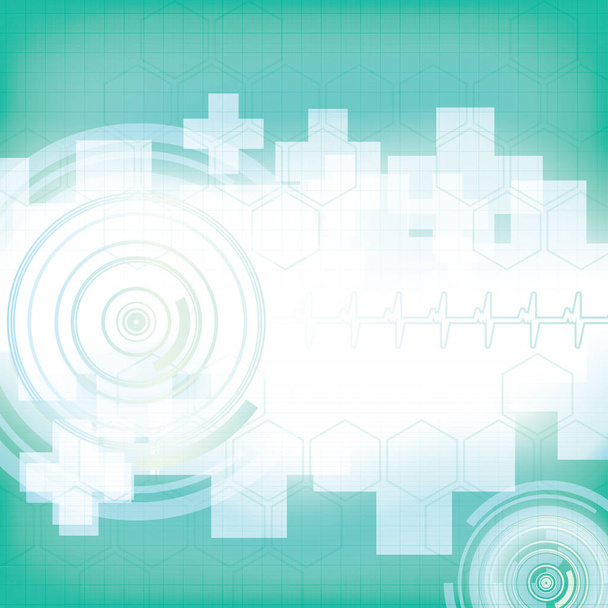 Абстрактный медицинский синий зеленый фон
 - Вектор,изображение