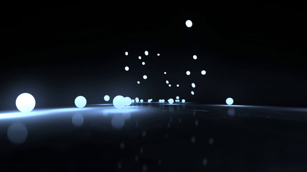 Azul Bouncing bolas de luz de fondo
 - Imágenes, Vídeo