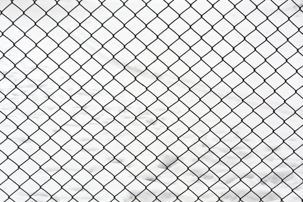 Mesh wire fence agains snow. - Photo, Image