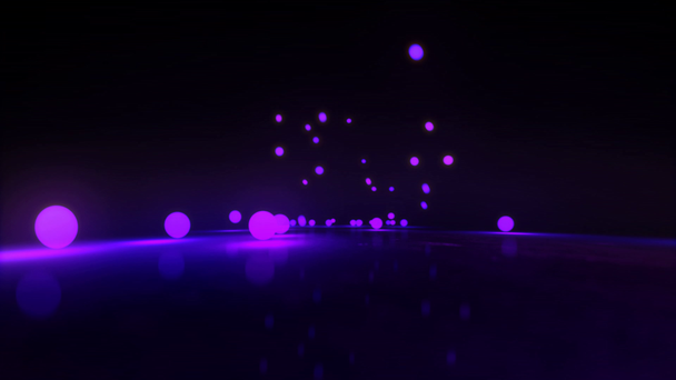 Purple Bouncing light balls background - Footage, Video