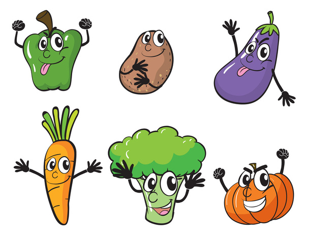 Varias verduras
 - Vector, Imagen