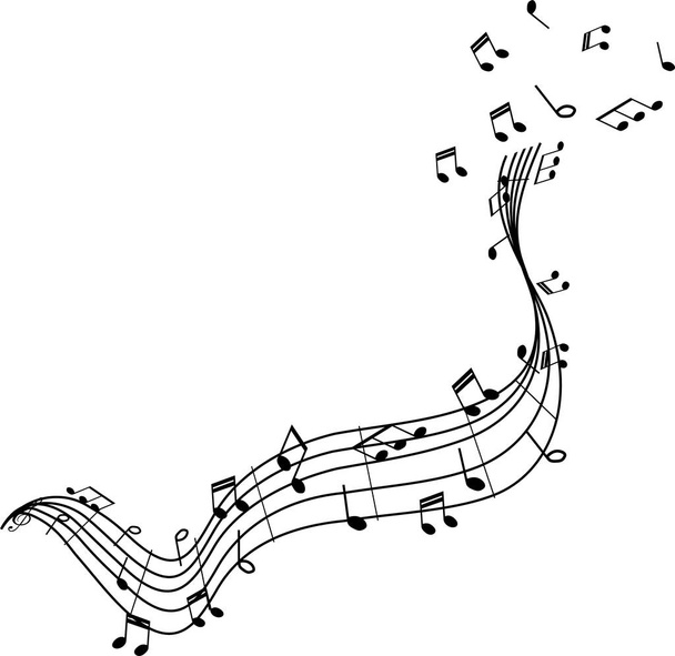  ENCHANTEMENT AND FLIGHT OF MUSICAL NOTES - Vector, Image