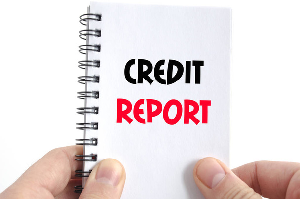 Koncepcja tekst kredytowej raport - Zdjęcie, obraz