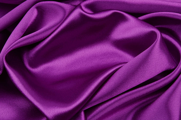 Purple silk fabric - Φωτογραφία, εικόνα
