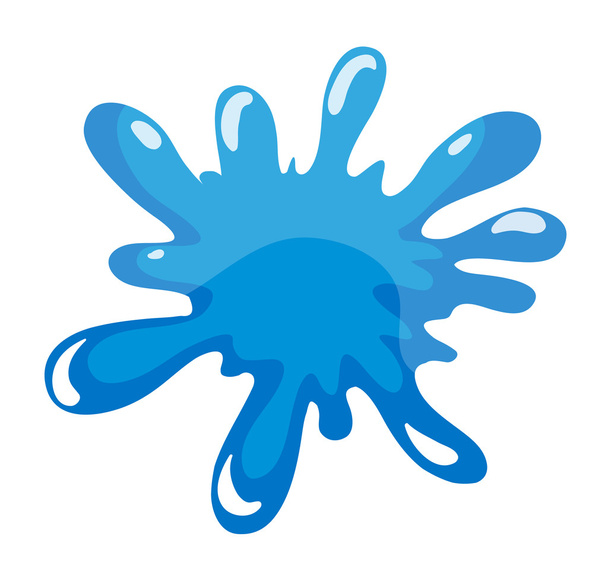 blue color splash - Vector, Image