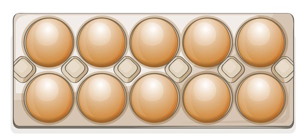 eieren in een pakket - Vector, afbeelding