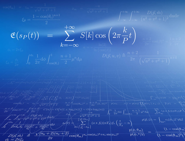 Mathematischer Hintergrund mit Formeln - Vektor, Bild