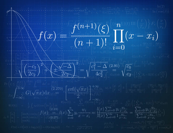 Fondo matemático con fórmulas - Vector, Imagen