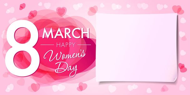 Boldog női nap 8 március banner - Vektor, kép