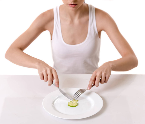 Girl keeping diet - Фото, изображение