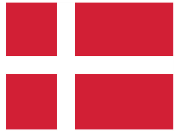 Flagge von Dänemark - Vektor, Bild