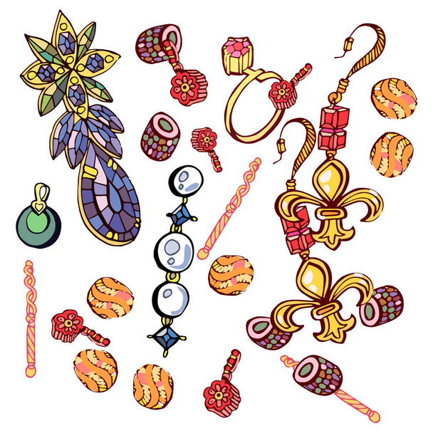 conjunto de jóias menina
 - Vetor, Imagem
