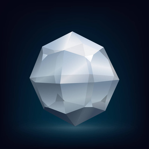 Cristal geométrico de vidrio
 - Vector, imagen