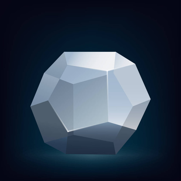 Skleněné geometrické krystal - Vektor, obrázek