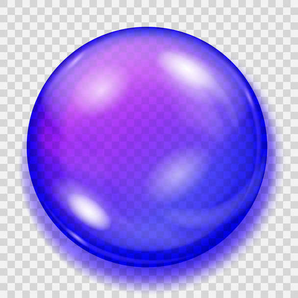Läpinäkyvä sininen pallo varjossa
 - Vektori, kuva