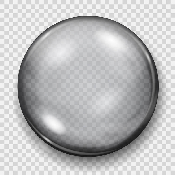 Esfera gris transparente con sombra
 - Vector, imagen
