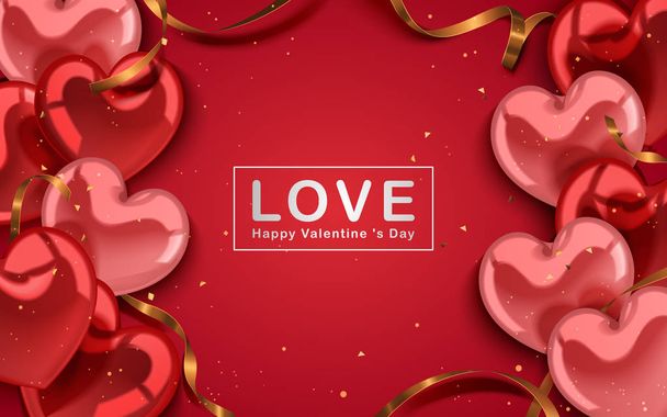 Valentine's day template - Vector, Image
