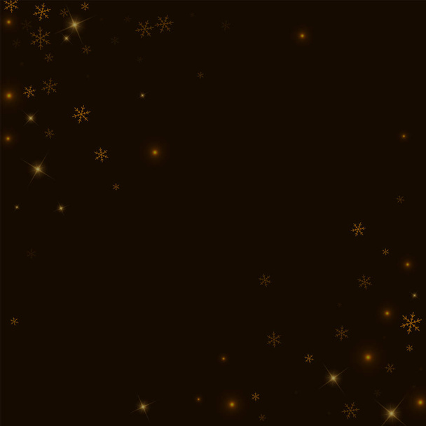 Sparse starry snow Abstract chaotic scatter on black background Vector illustration - Vektör, Görsel