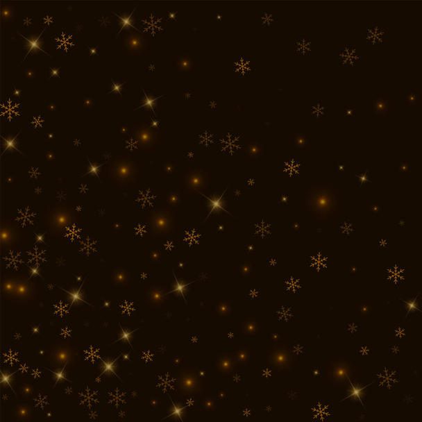 Sparse starry snow Abstract mess on black background Vector illustration - Вектор, зображення
