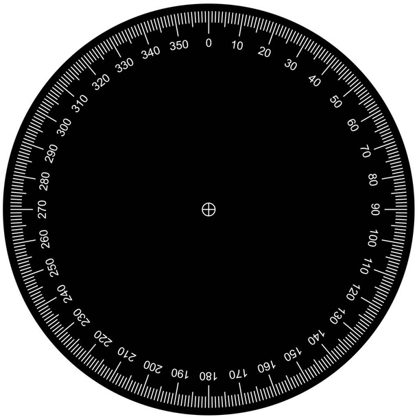Szögmérő - vektor tényleges méret érettségi - Vektor, kép
