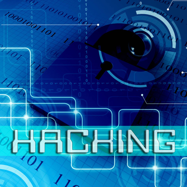 Computadora Hacking Indicando Amenaza No Autorizada 3D Rendering
 - Foto, Imagen