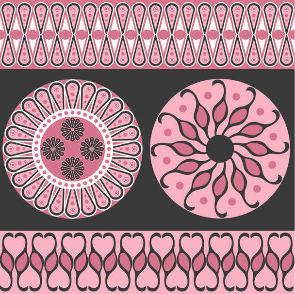 patroon van de achtergrond van de scroll van stijl - Vector, afbeelding