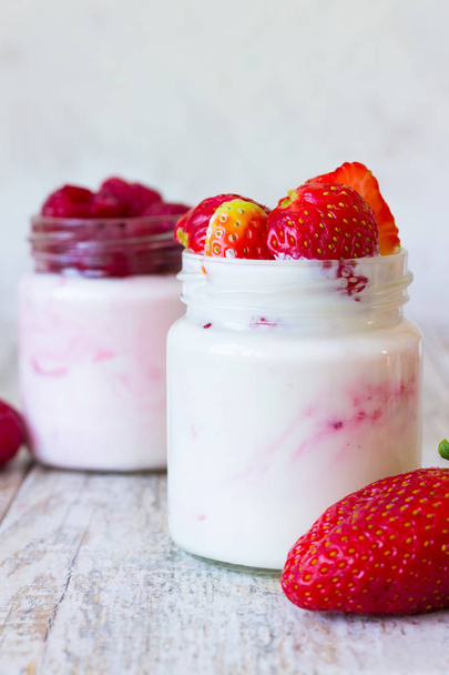 Ev berry yoğurt - Fotoğraf, Görsel