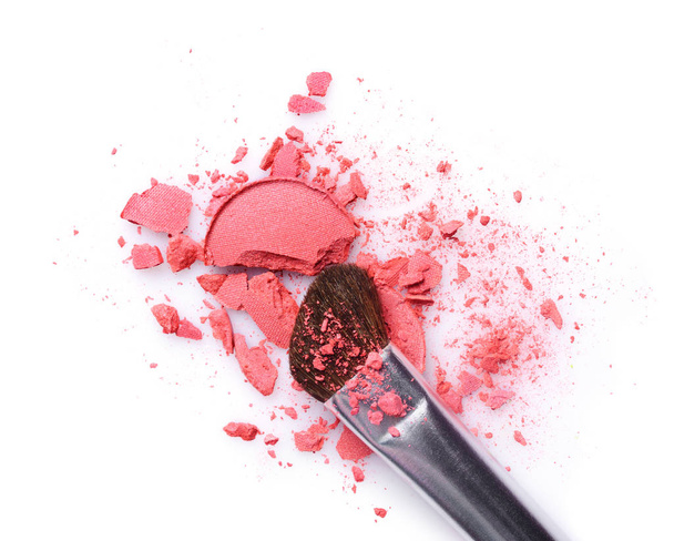 Pink crashed eyeshadow for makeup as sample of cosmetic product - Φωτογραφία, εικόνα