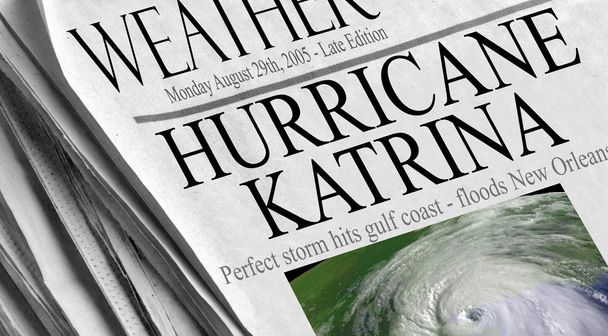 Hurrikan Katrina rast in den Golf - Foto, Bild