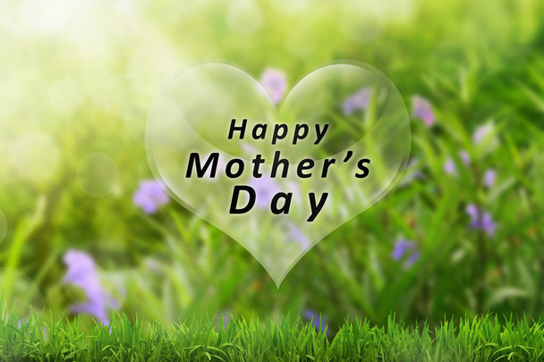 Mothers day with heart shaped greeting - Photo, Image