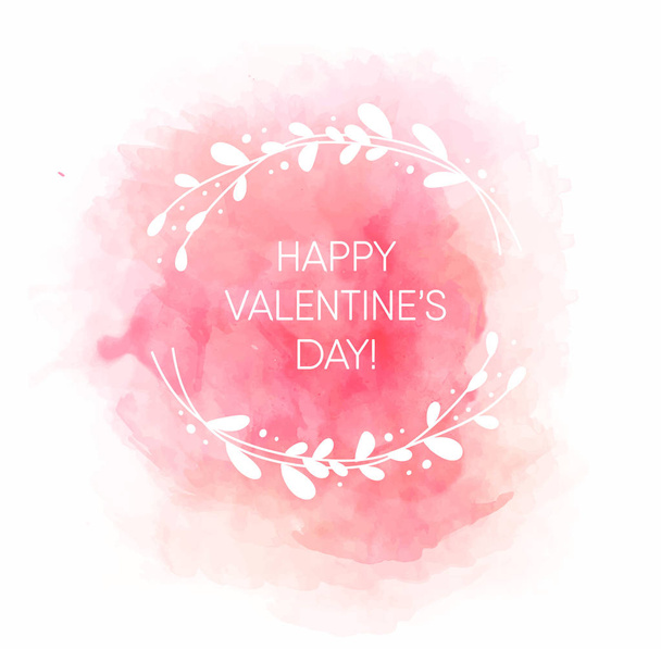 Krásná karta pro Valentýna s akvarel vektor  - Vektor, obrázek