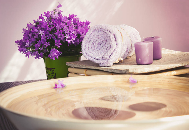 Purple spa setting - Fotó, kép